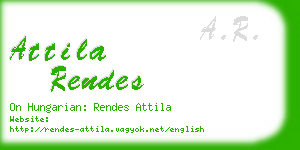 attila rendes business card